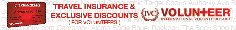 Volunteer Card for Voluntourists; Travel Insurance, 24/7 Assistance, and Discounts for Volunteers